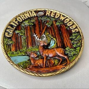 Vintage California Redwoods Smith Western Wall Decor Plate 3D Novelty Plate